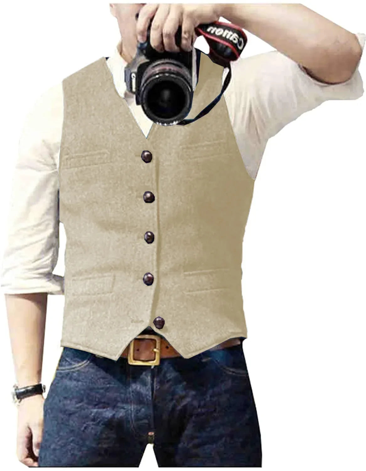 Men's Button Pattern Vest