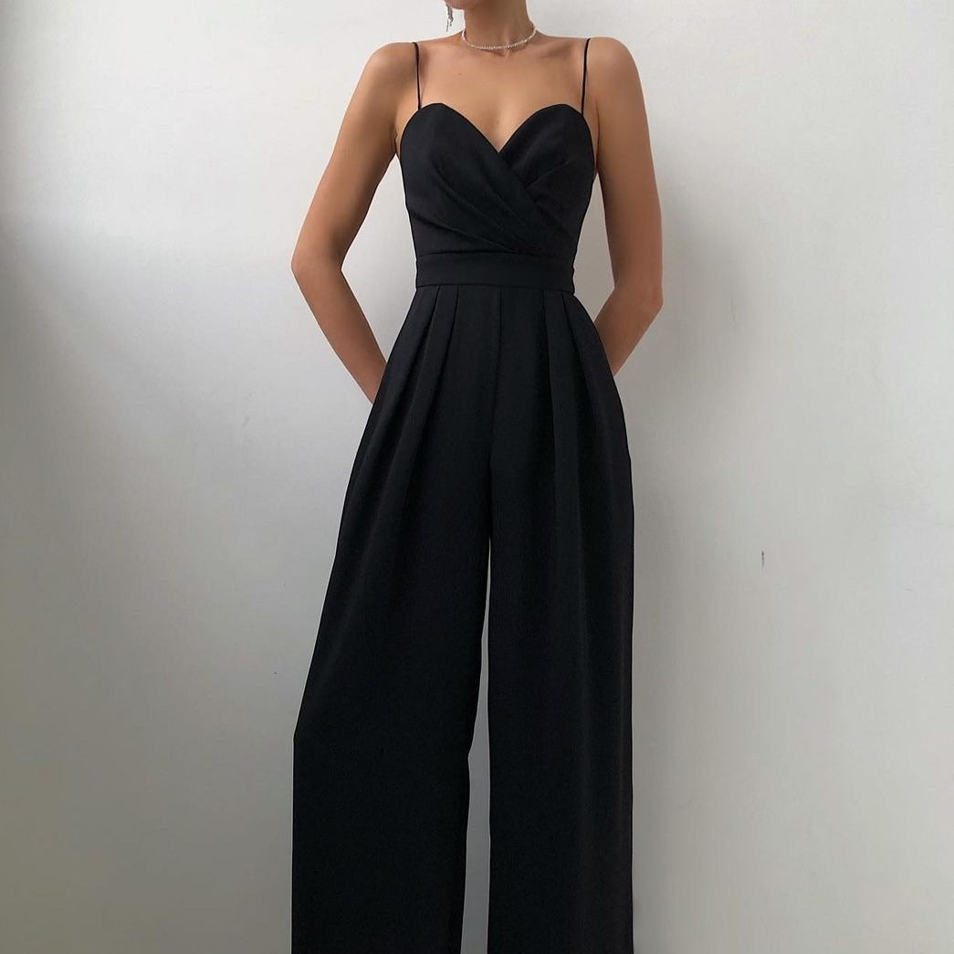 Warren | Elegant Strapless Evening Jumpsuit