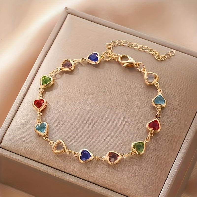 Rosetta | Heart-Link Charm Bracelet