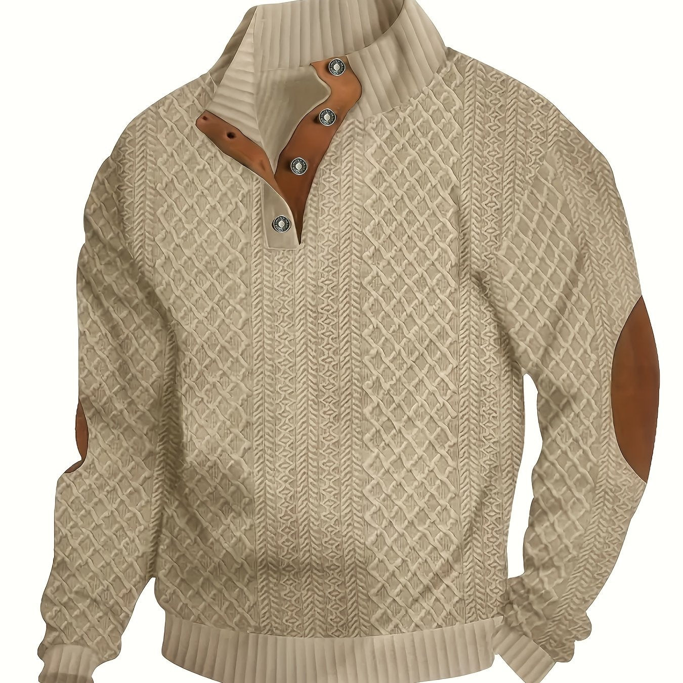 Warren | Textured Stand-Collar Jumper