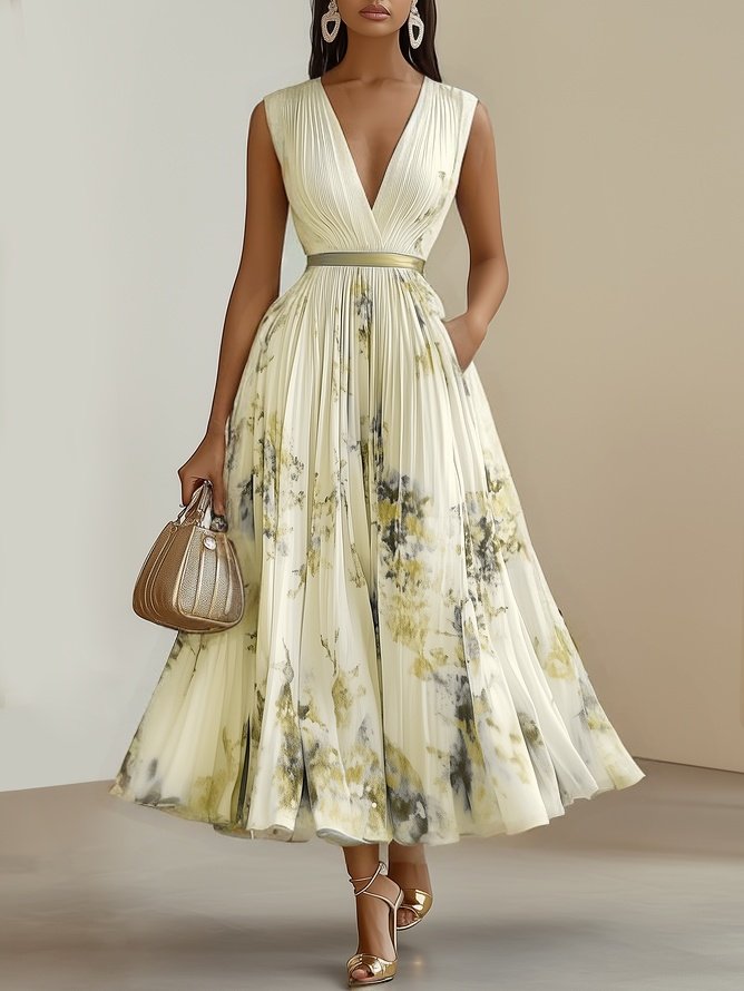 Women's Wrap V-Neck Dress