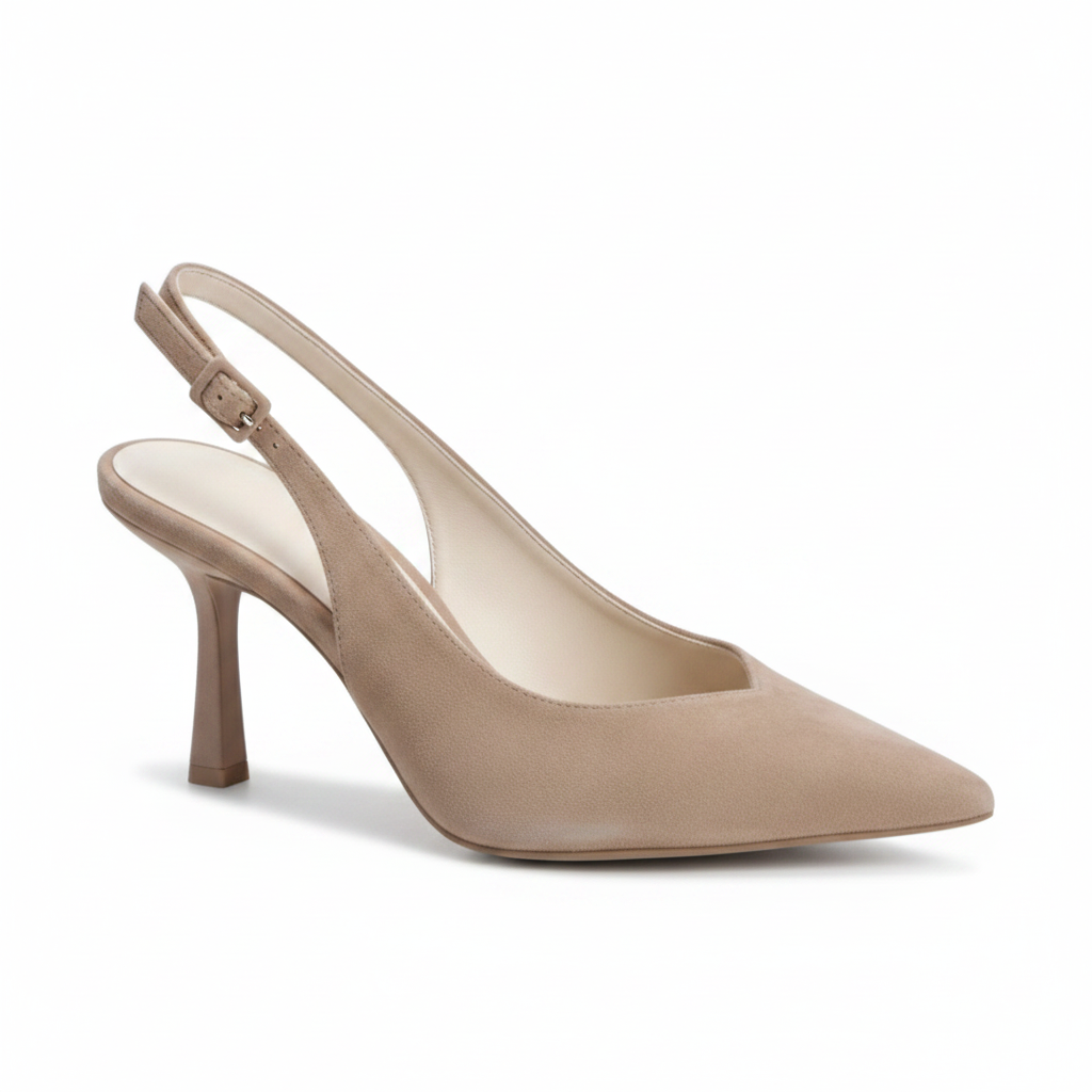 Bella | Leopard Print Pointed Toe Slingback Heels