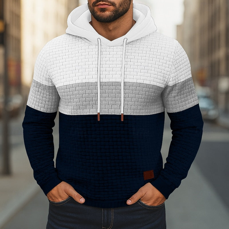 Warren | Colour-Block Hooded Pullover Hoodie