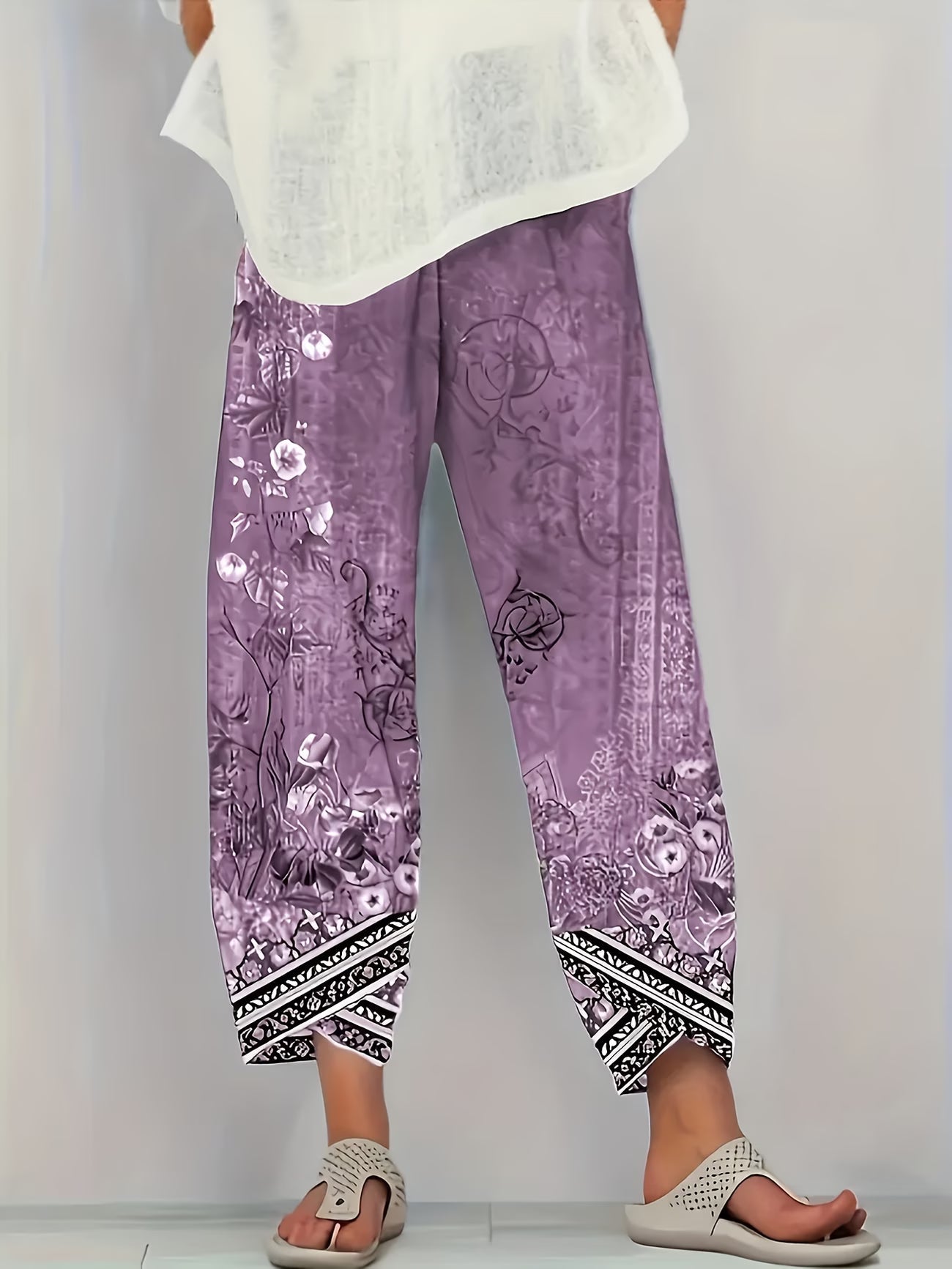 Amanda | Classic Vintage Floral Pants