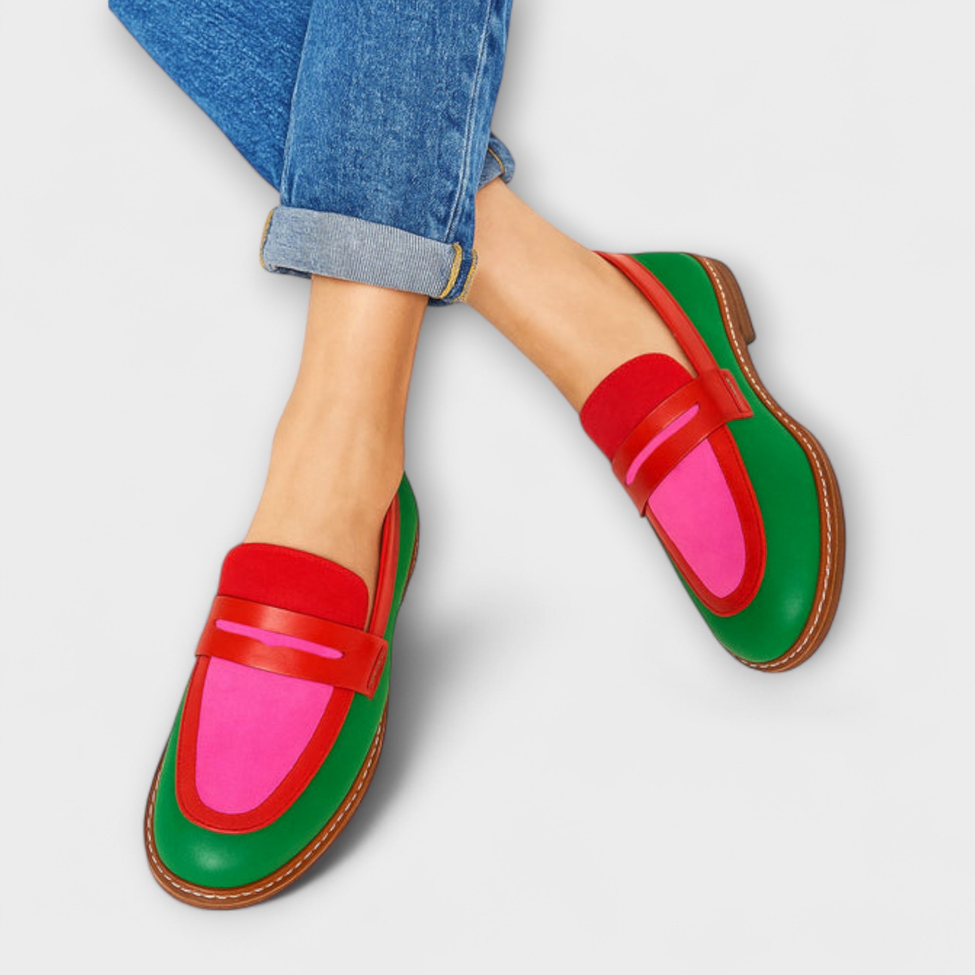 Nyla | Colourful Casual Slip-On Loafers