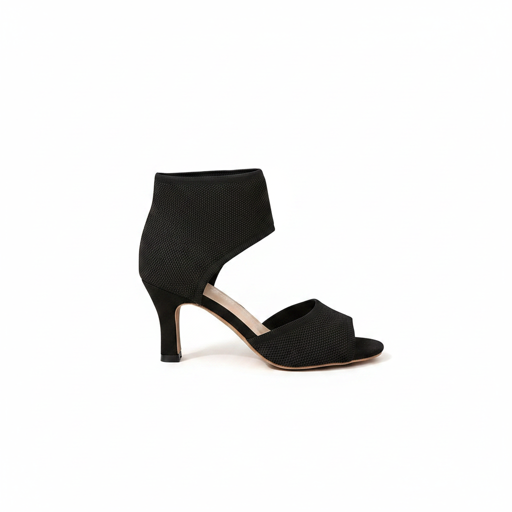 Camille | Stretch Open Toe Heeled Pumps