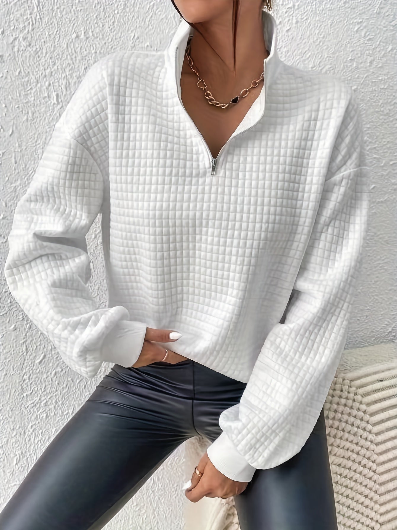 Warren | Textured Quarter-Zip Pullover