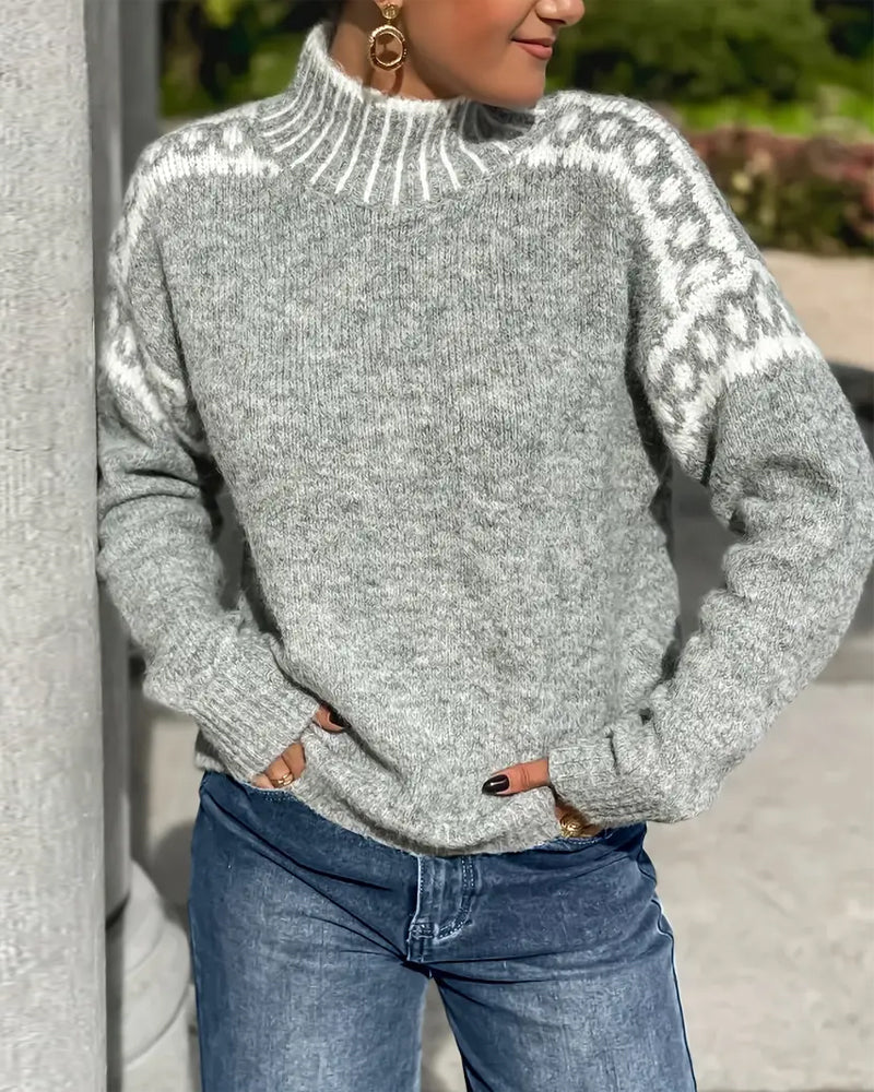 Warren | Cosy Patterned Knit Jumper