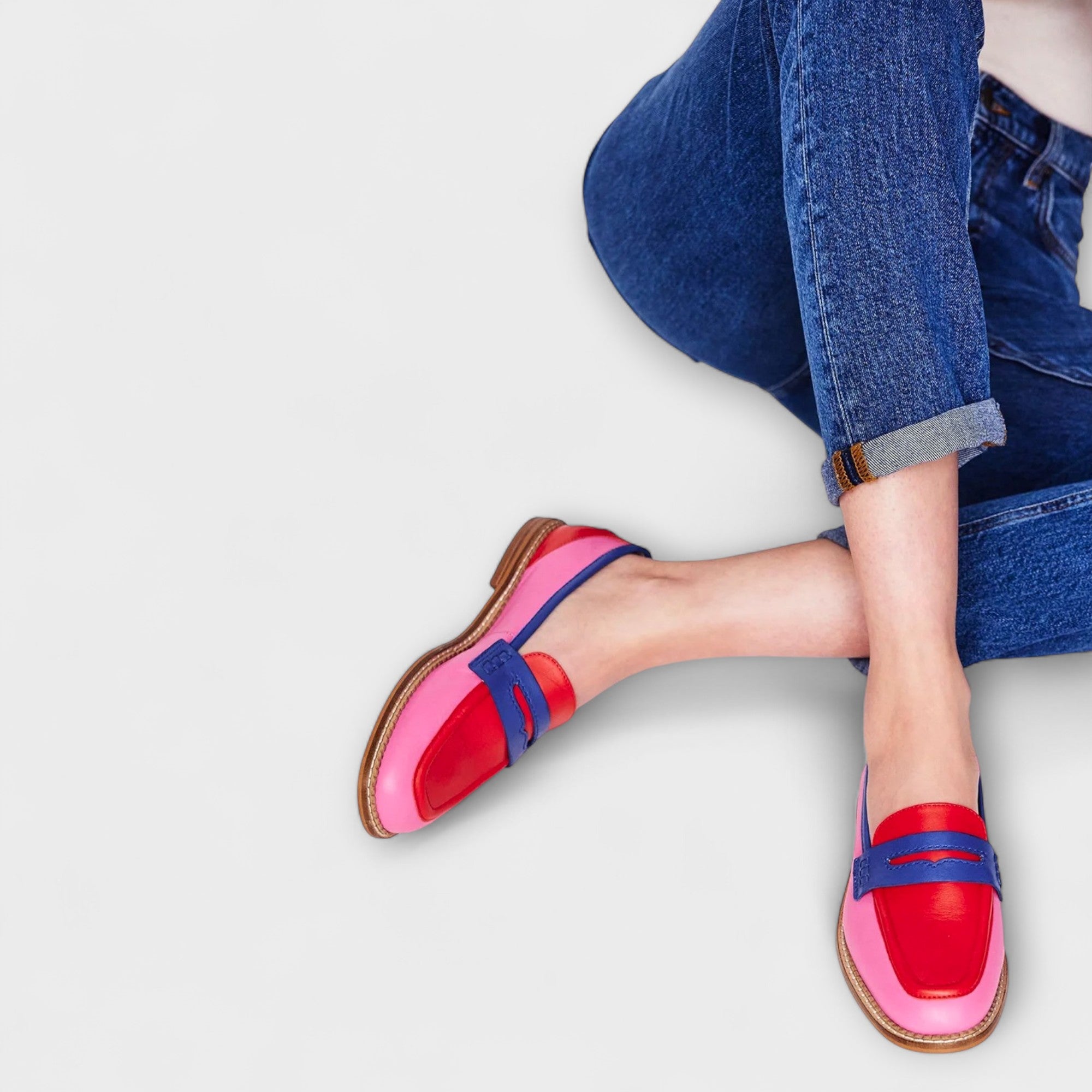 Marigold | Colorful Patchwork Round-Toe Shoes