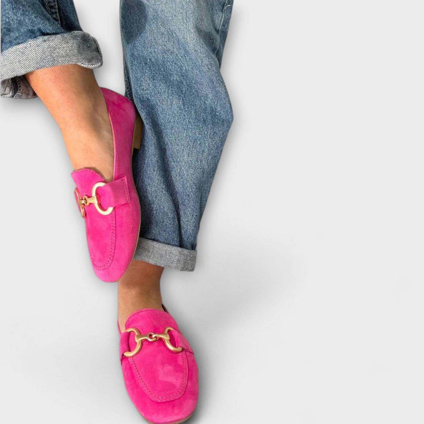 Warren | Stylish Buckle Relaxed Indigo Loafers