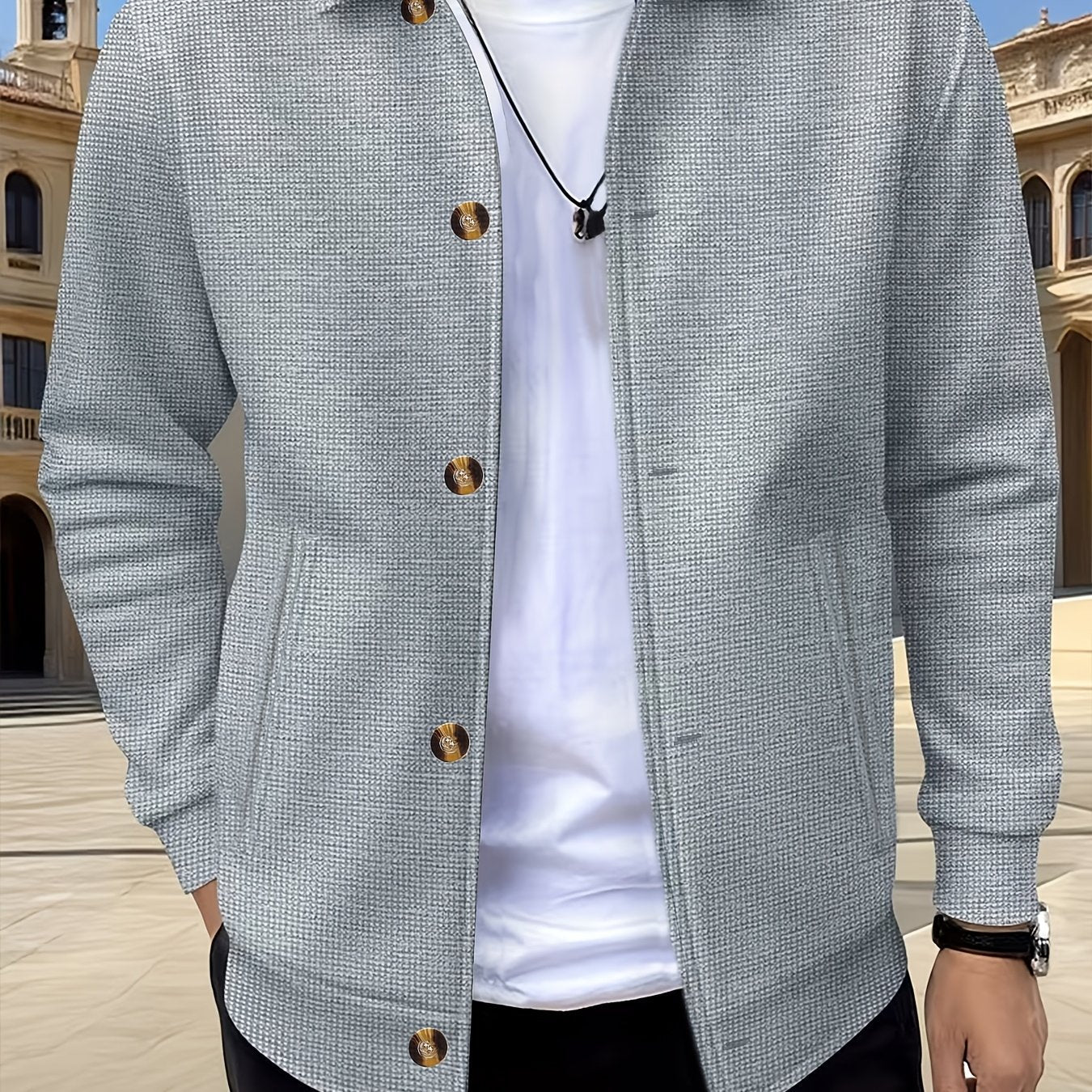 Warren | Textured Button-Up Overshirt