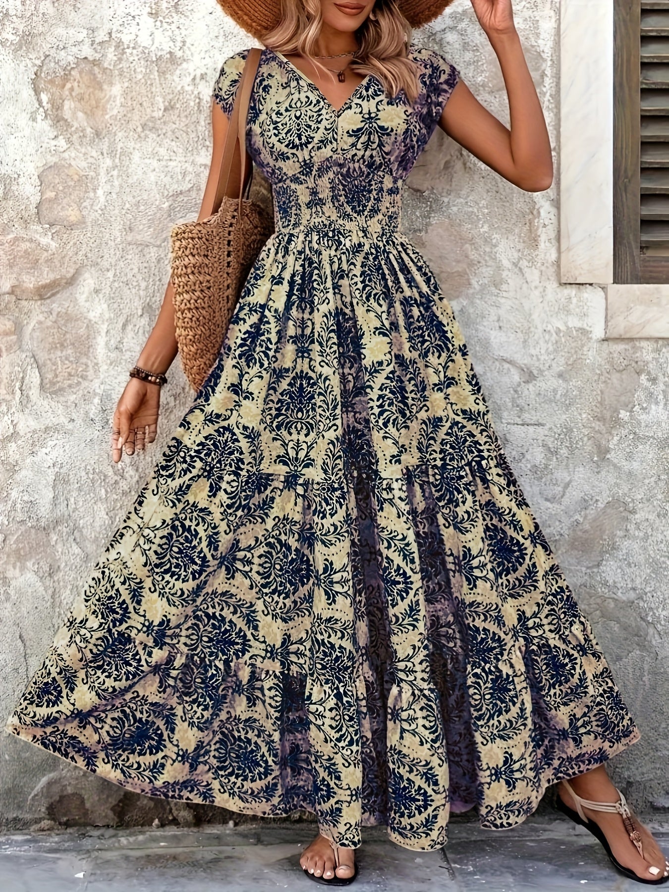 Mirabel | Bohemian Tiered Maxi Dress