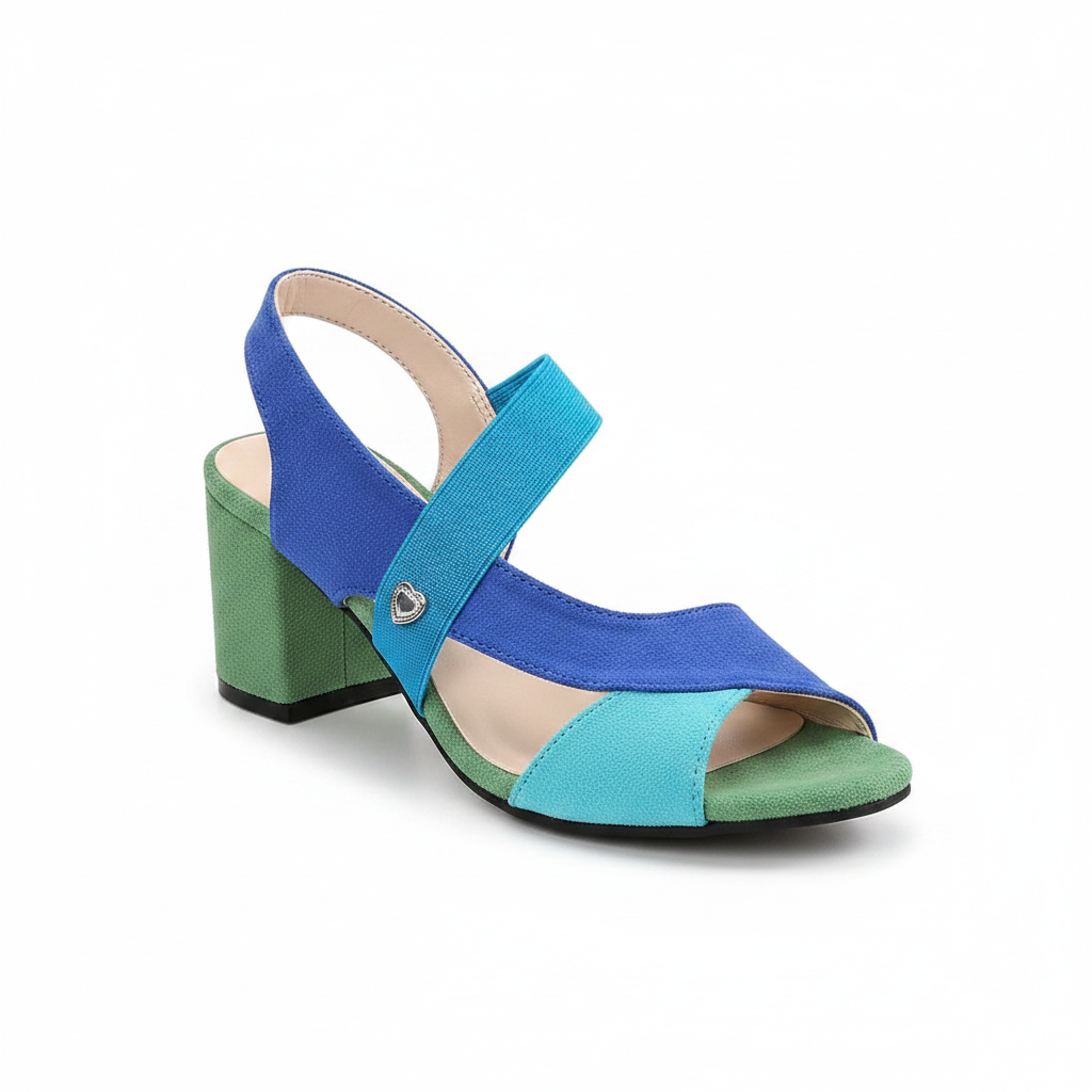Elara | Cross Strap Block Heel Pumps