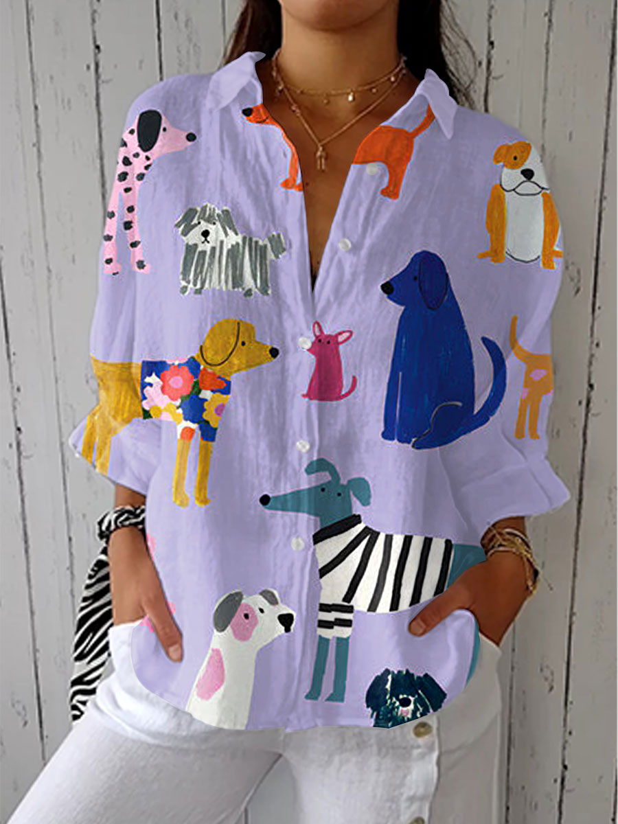 Warren | Everyday Dog Design Button Blouse