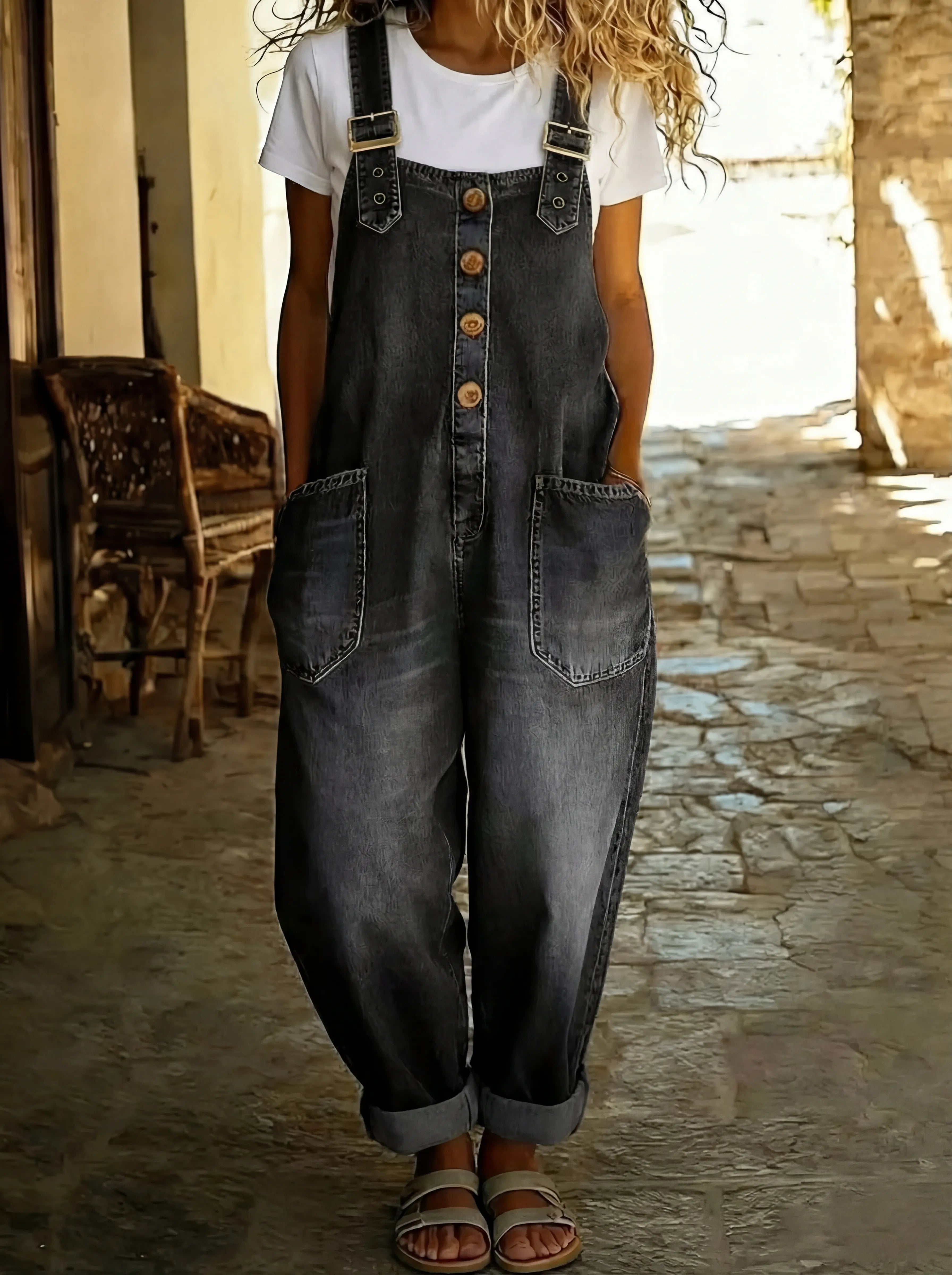 Meredith | Relaxed Adjustable-Strap Jumpsuit