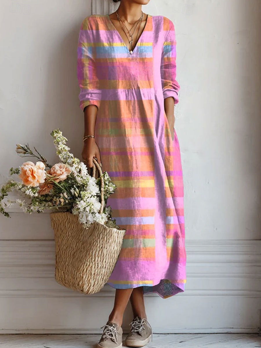 Wrenna | Classic V-Neck Everyday Comfort Dress
