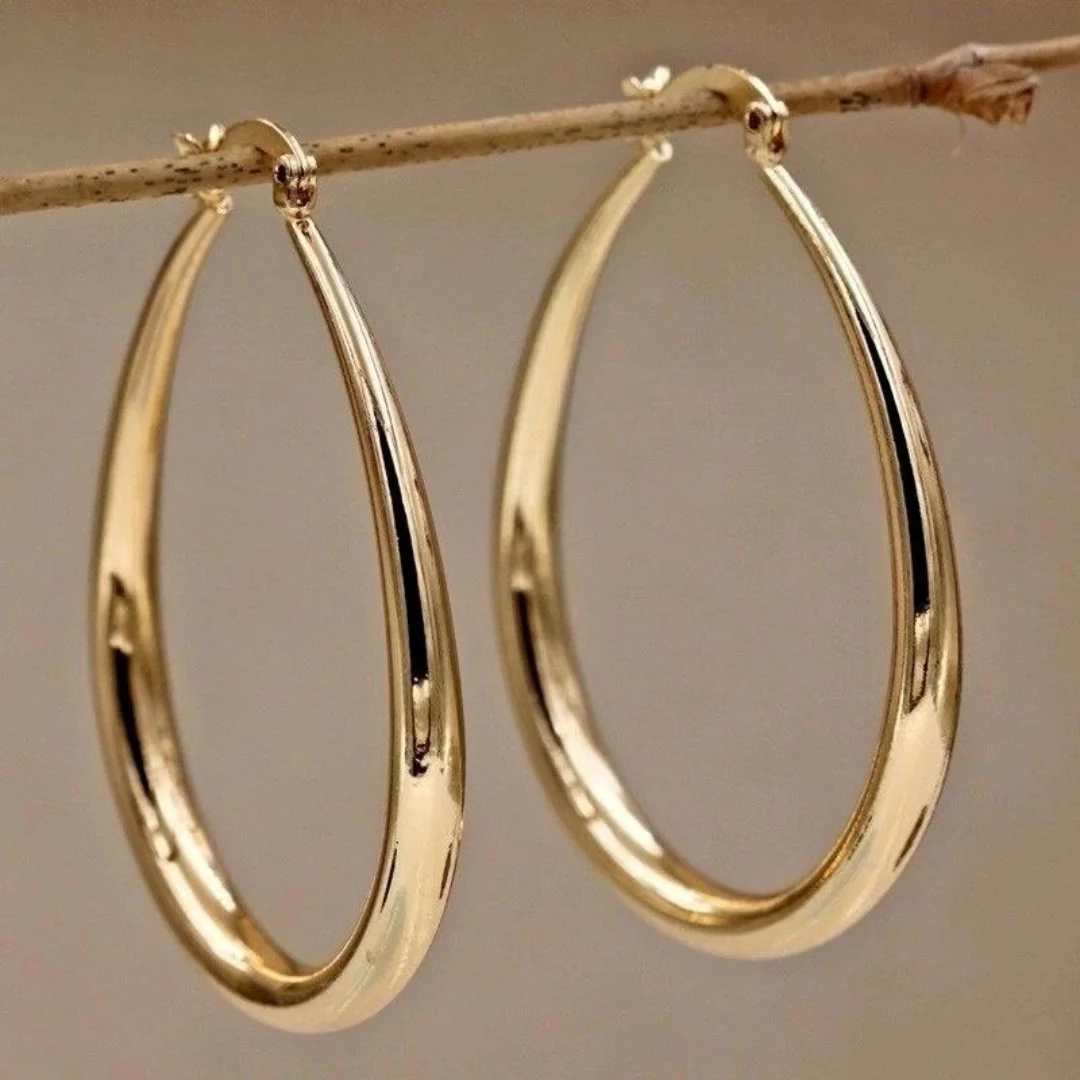Warren | Polished Oval Hoop Earrings
