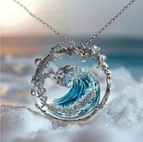 Meredith | Ocean Wave Pendant Necklace