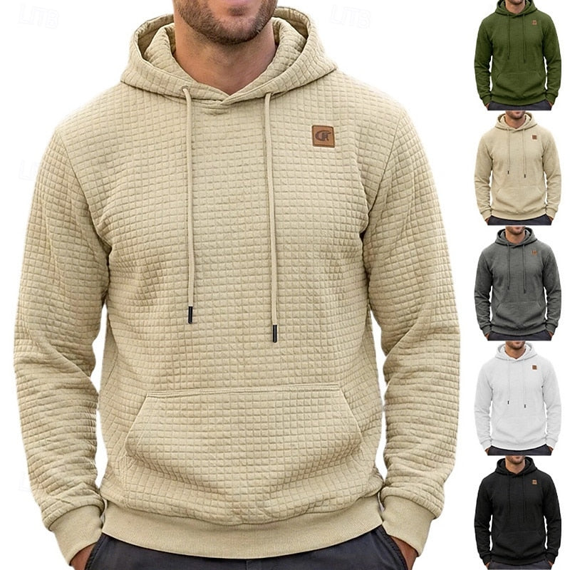 Warren | Textured Hooded Pullover Hoodie