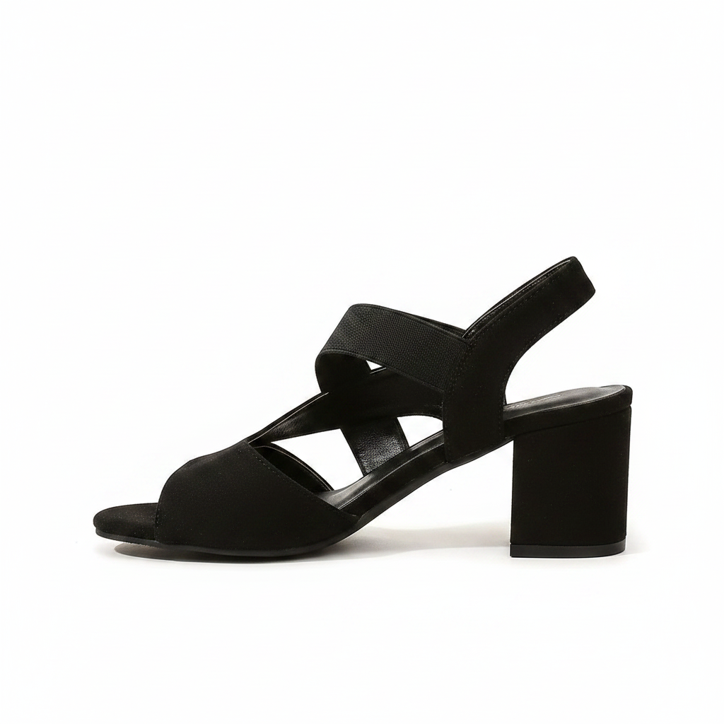 Linda | Open Toe Block Heel Pumps