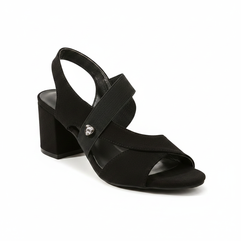Linda | Open Toe Block Heel Pumps