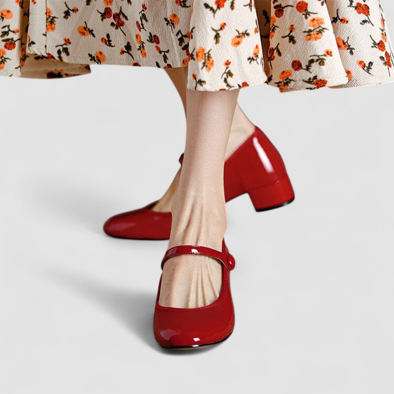 Felicia | Classic Patent Mary Jane Flats