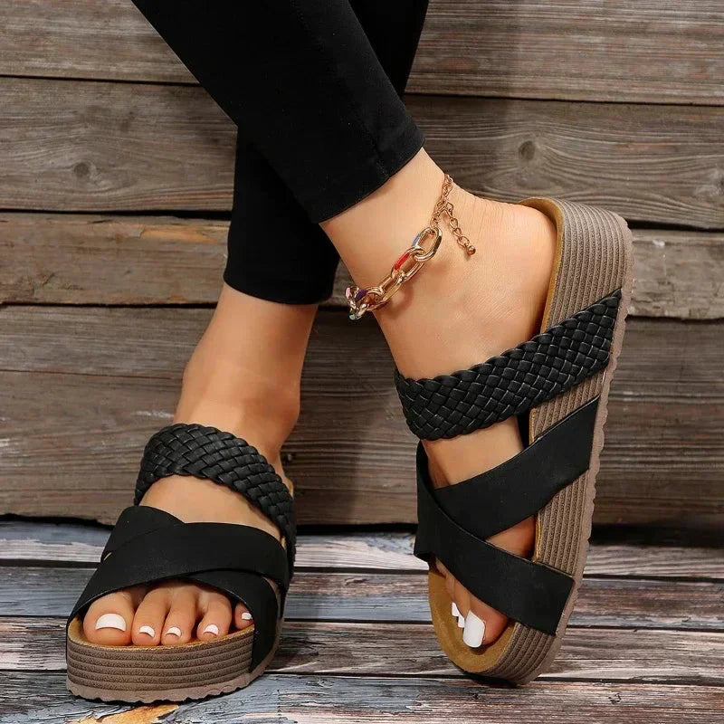Leah | Retro Comfortable cushioned Sandals