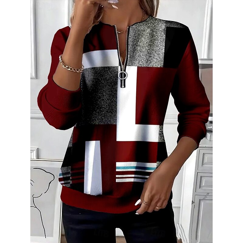 Warren | Colour Block Half-Zip Top