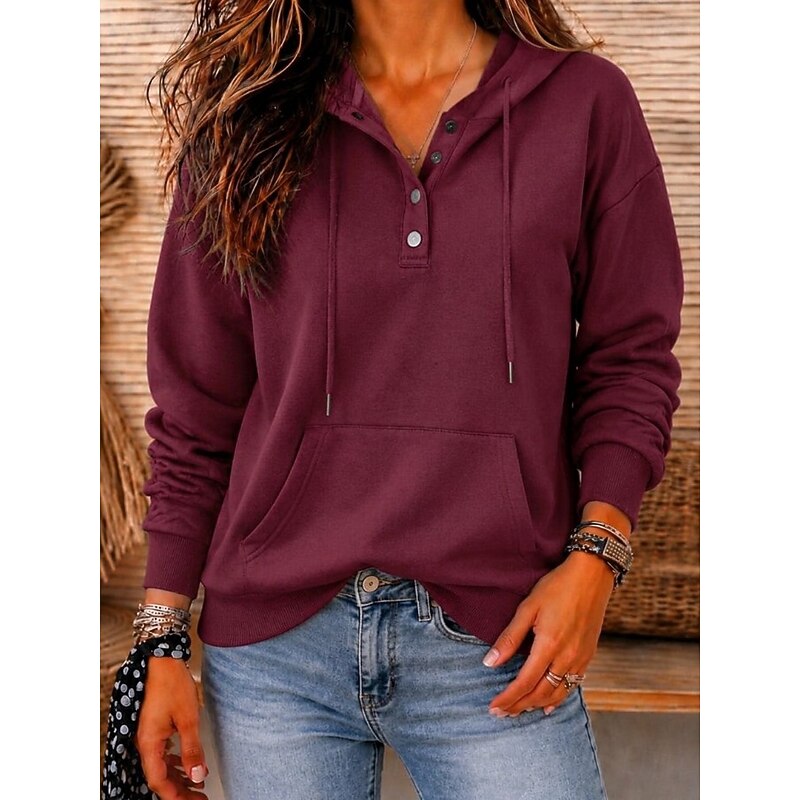 Warren | Relaxed Button-Neck Hoodie