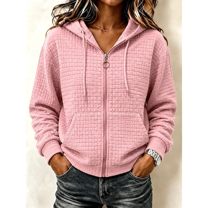 Warren | Textured Zip Hoodie