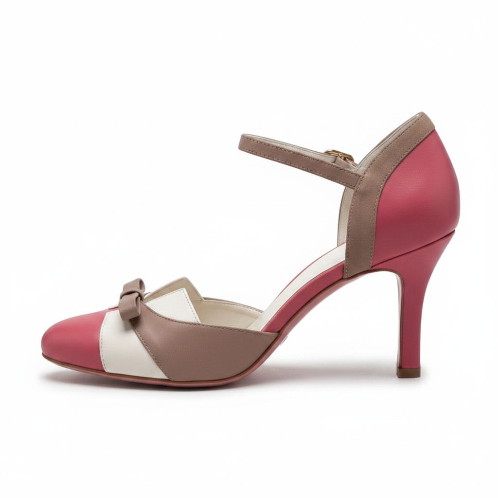 Warren | Ribbon Detail Kitten Heel Pumps