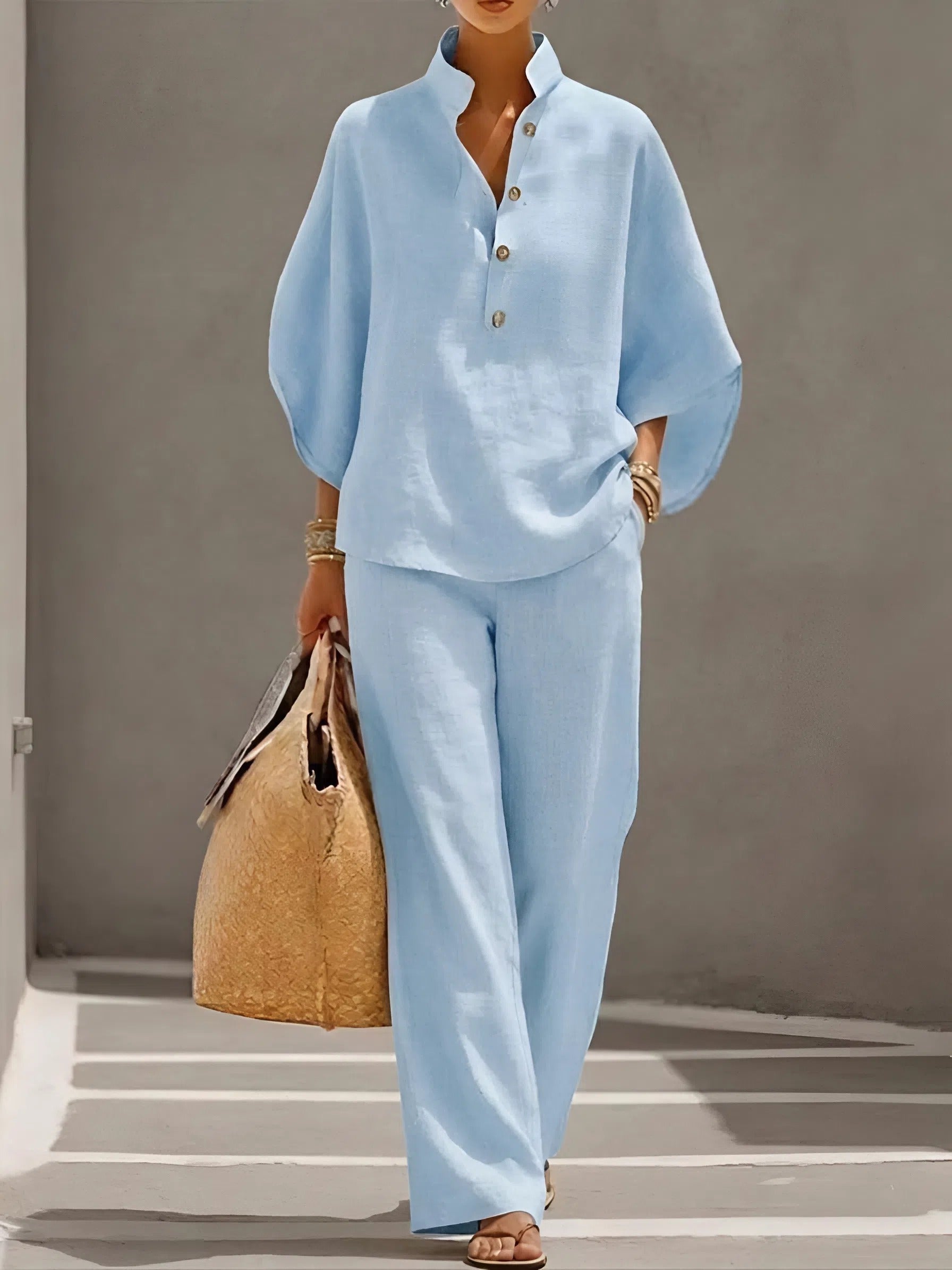 Adelaide | Classic Wide Sleeve and Trouser Set
