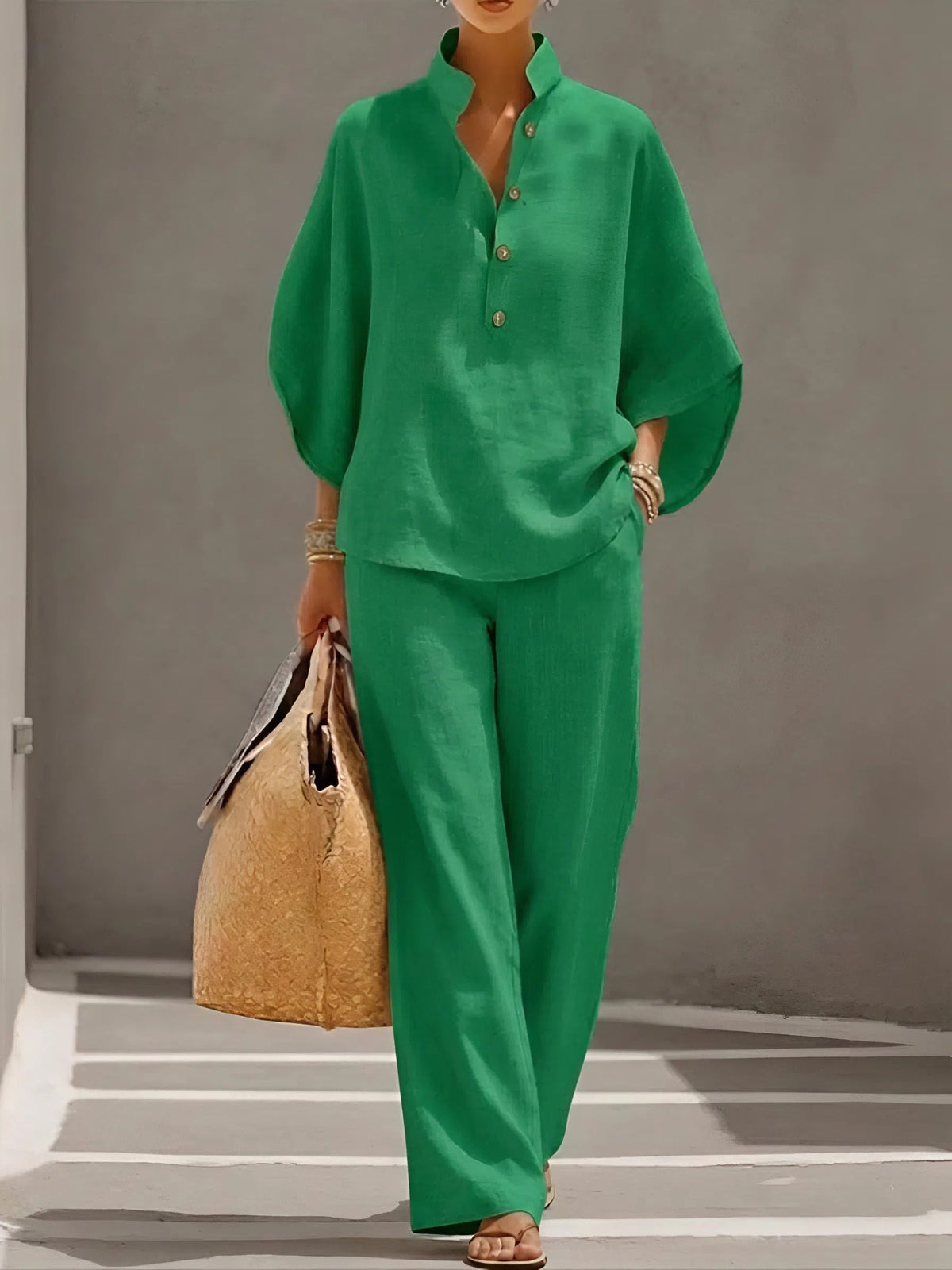 Adelaide | Classic Wide Sleeve and Trouser Set