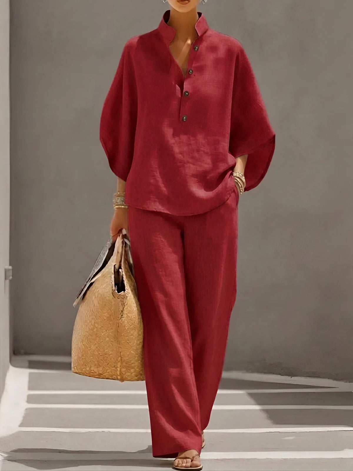 Adelaide | Classic Wide Sleeve and Trouser Set
