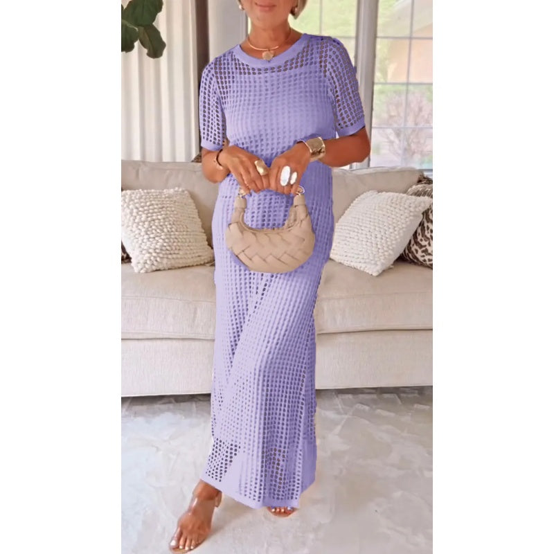 Warren | Elegant Mid Sleeve Long Maxi Dress