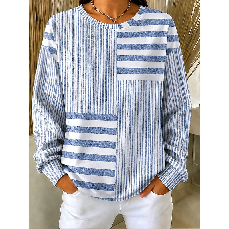 Warren | Striped Patchwork Long-Sleeve Top