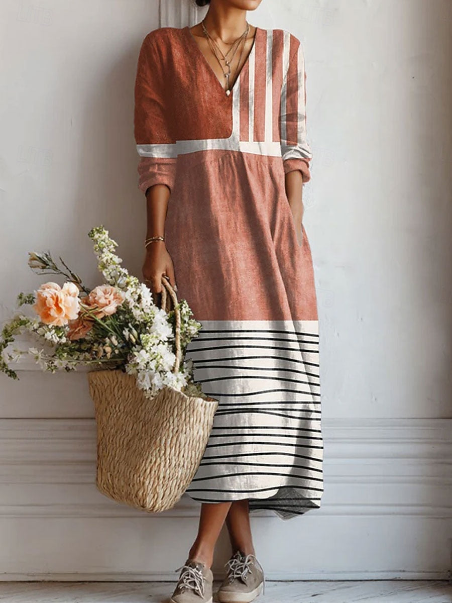 Zoey | Retro V-Neck Comfort Dress